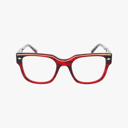 LUNETTES DE VUE femme CARACTERES FIL D'OR AUDACIEUSE rouge