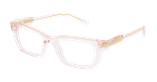 LUNETTES DE VUE femme CARACTERES FIL D'OR CREATIVE rose - Vue de face