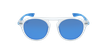 Óculos de sol BORNEO POLARIZED branco/azul - Vista de frente