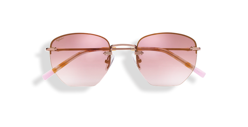 Óculos de sol senhora JENNA PK dourado/rosa - Vista de frente
