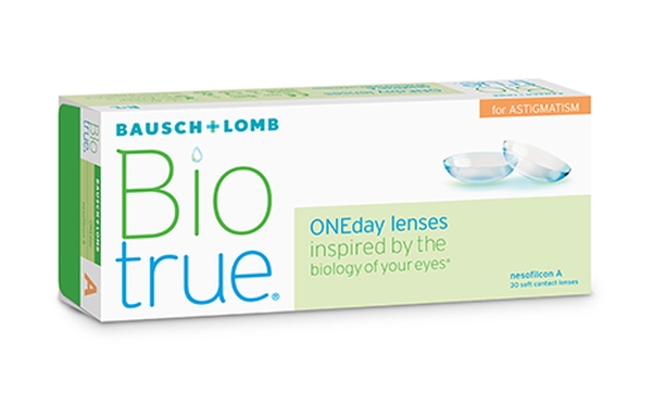 Lentilles de contact BIOTRUE 1 DAY FOR ASTIGMATISM 30L - Vue de face Lentilles de contact BIOTRUE 1 DAY FOR ASTIGMATISM 30L - Vue de face
