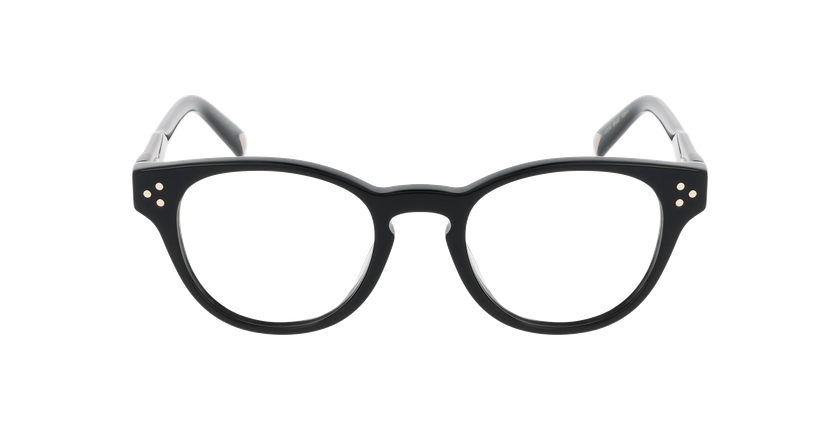 Lunettes de vue femme CARACTÈRES PIPLETTE noir/dorée - Vue de face