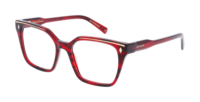 LUNETTES DE VUE femme CARACTERES FIL D'OR EFFRONTEE rouge - Vue de face