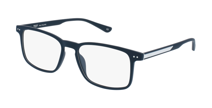 LUNETTES DE VUE homme MAGIC PHILIPPE bleu/blanc - Vue de face