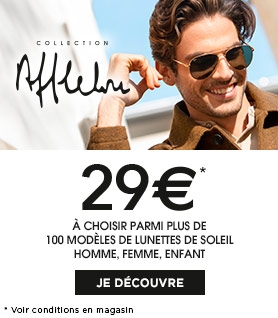 Découvrez la collection de lunettes de soleil à partir de 29€