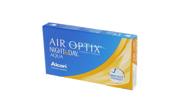 Lentilles de contact Air Optix Aqua Night Day 6,4 6L - Vue de face