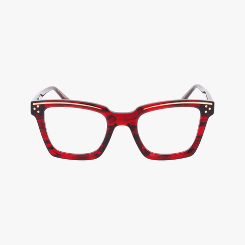 LUNETTES DE VUE femme CARACTERES FIL D'OR MYSTERIEUSE rouge