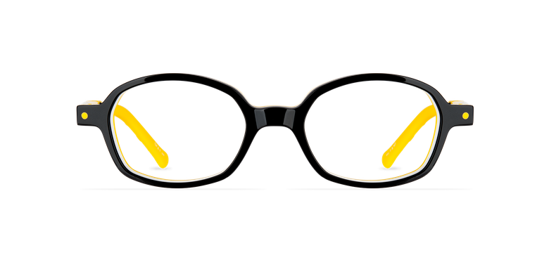 Óculos graduados criança CARL2 C01 preto/amarelo