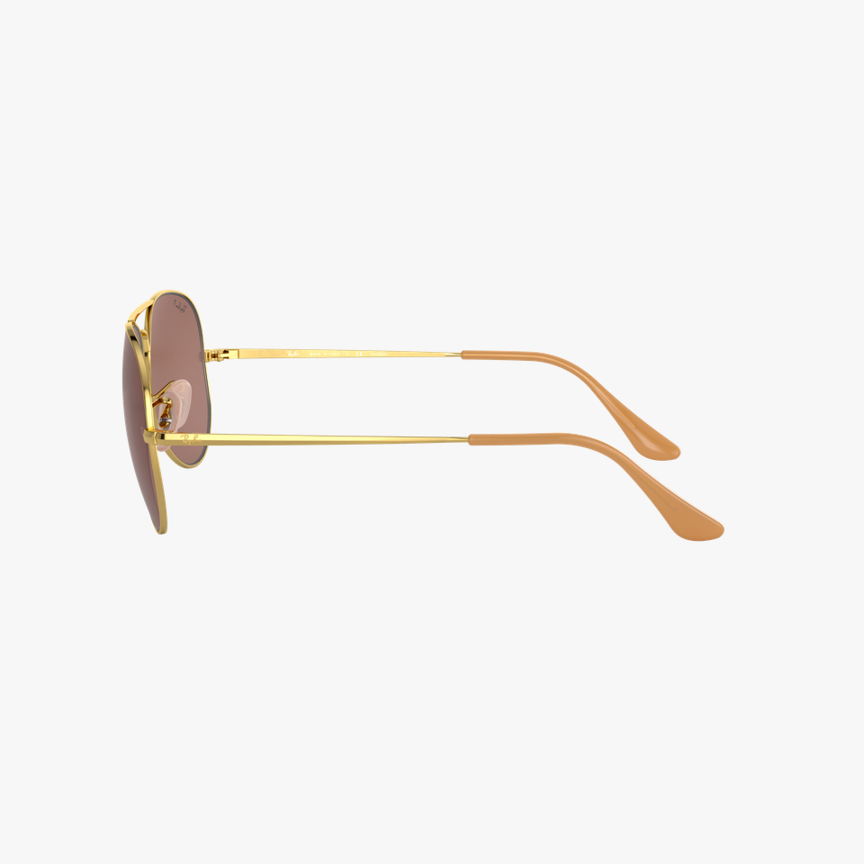 Lunettes de soleil 0RB3689 dorée - Vue de face