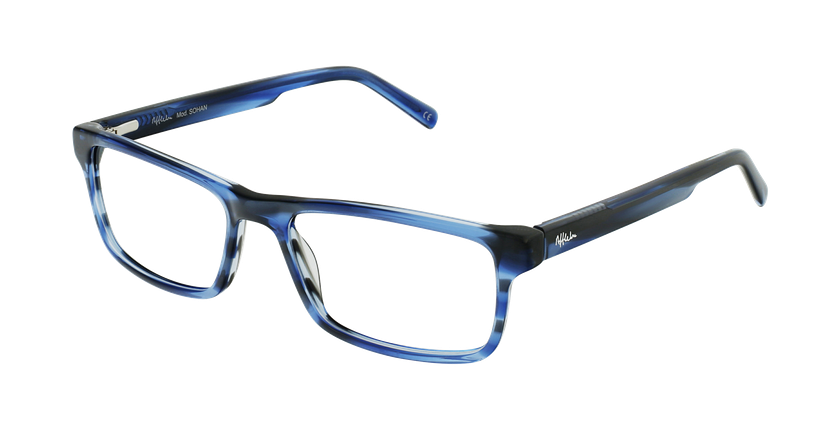 Óculos graduados homem SOHAN BL (TCHIN-TCHIN +1€) azul - vue de 3/4