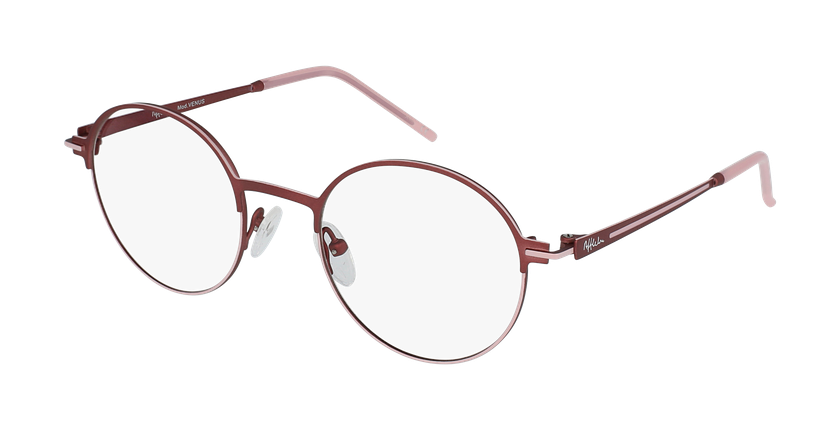 Óculos graduados senhora VENUS BUPK vermelho/rosa - vue de 3/4