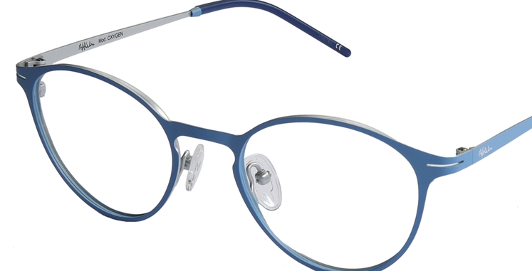 Lunettes de vue femme OXYGEN bleu/argenté