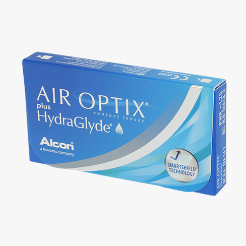 Lentilles de contact Air Optix Plus HydraGlyde 6L Vue de face