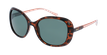 LUNETTES DE SOLEIL femme FLORES POLARIZED écaille/rouge - Vue de face
