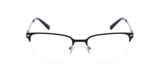 Óculos graduados homem ABEL BK (TCHIN-TCHIN +1€) preto/prateadoVista de frente