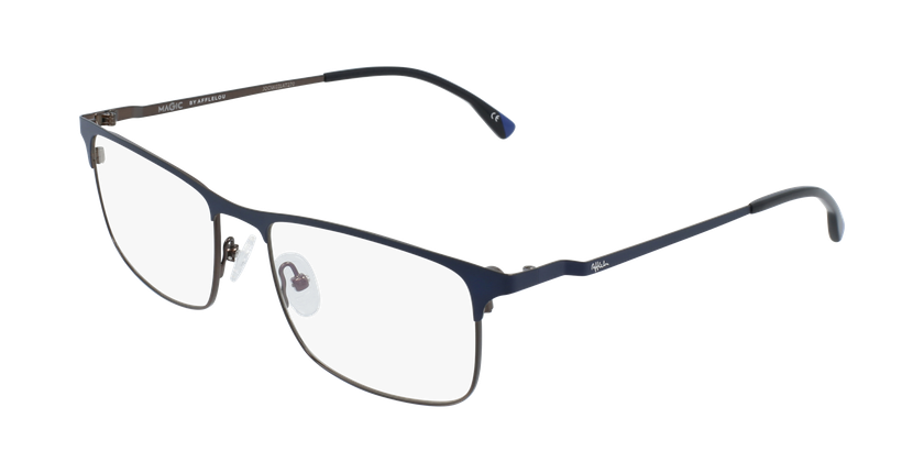 Óculos graduados homem MAGIC 51 BLUEBLOCK - BLOQUEIO LUZ AZUL azul/castanho - vue de 3/4