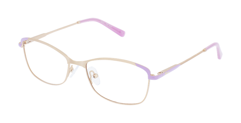 Óculos graduados senhora ELIA GD01 (TCHIN-TCHIN+1€) dourado/violeta - Vista de frente