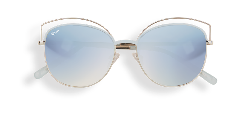 Óculos de sol senhora BETTY azul/dourado - Vista de frente