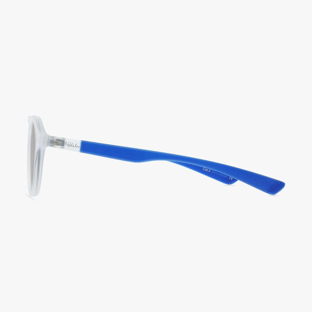 LUNETTES DE SOLEIL homme BORNEO POLARIZED blanc/bleu - Vue de côté
