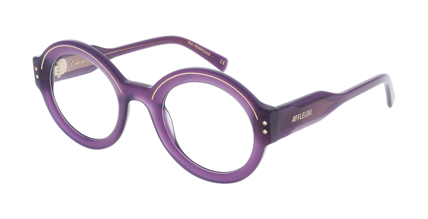 LUNETTES DE VUE CARACTERES FIL D'OR PERSPICACE violet - Vue de face