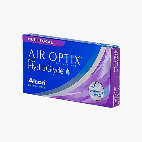 Lentilles de contact Air Optix Plus Hydraglyde Multifocal 3L Vue de face