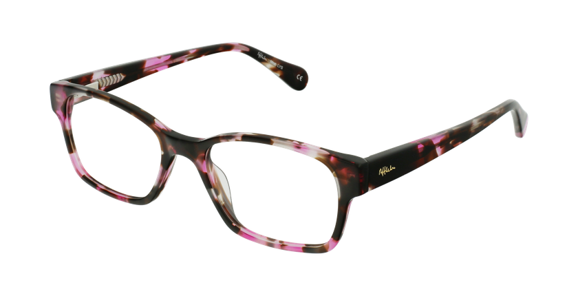 Óculos graduados senhora LYS PK (TCHIN-TCHIN +1€) tartaruga/rosa - vue de 3/4