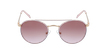 Óculos de sol criança SANTIAGO PK rosa/dourado - Vista de frente