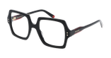 Lunettes de vue femme CARACTÈRES CHARISMATIQUE noir/rouge - Vue de face