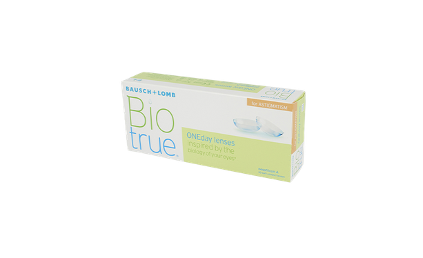 Lentilles de contact Biotrue Oneday Pour Astigmates 30 L - Vue de face