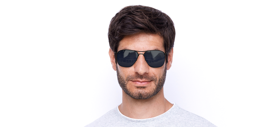 LUNETTES DE SOLEIL homme JOHN noir/noir mat