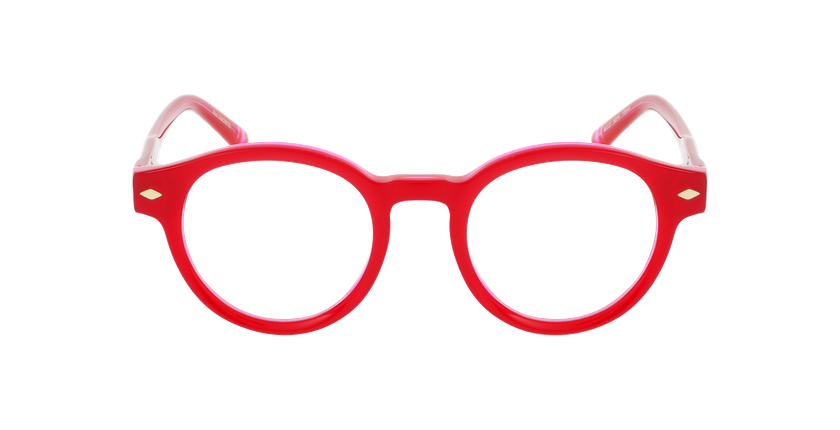 ÓCULOS GRADUADOS senhora CARACTÈRES DISCRÈTE vermelho/rosa - Vista de frente