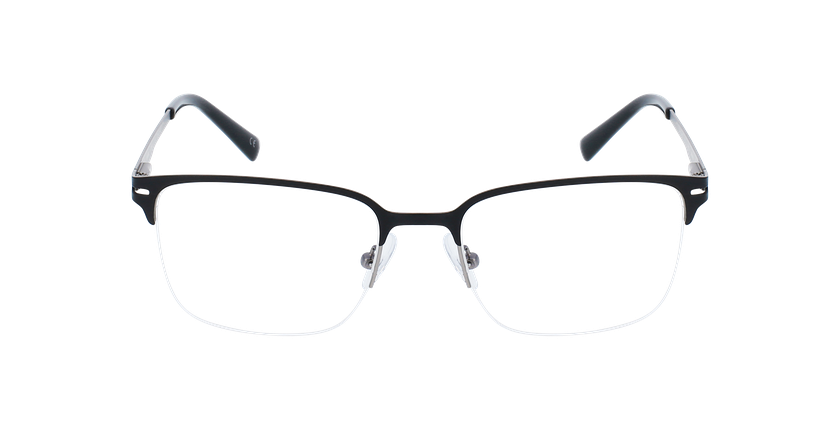 Óculos graduados homem ABEL BK (TCHIN-TCHIN +1€) preto/prateado - Vista de frente