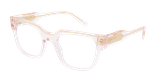 LUNETTES DE VUE femme CARACTERES FIL D'OR AUDACIEUSE rose - Vue de face