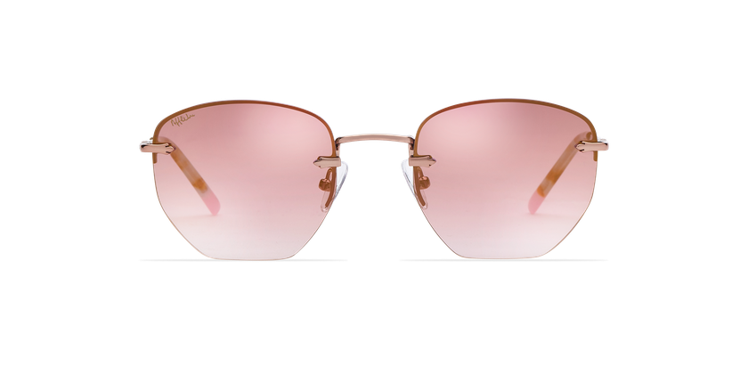 Óculos de sol senhora JENNA PK dourado/rosa - Vista de frente