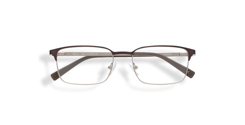 Óculos graduados homem ALPHONSE (Tchin-Tchin +1€) castanho/azul - Vista de frente