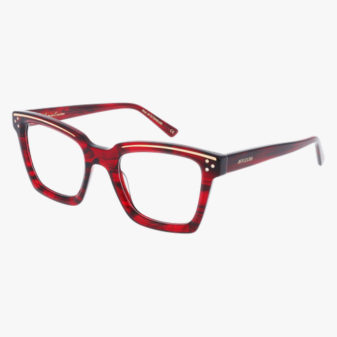 LUNETTES DE VUE femme CARACTERES FIL D'OR MYSTERIEUSE rouge