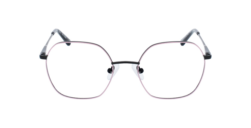 Óculos graduados senhora CORA PK (TCHIN-TCHIN +1€) rosa/preto - Vista de frente