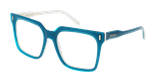 LUNETTES DE VUE femme CARACTÈRES PASSIONNÉE bleu - Vue de face