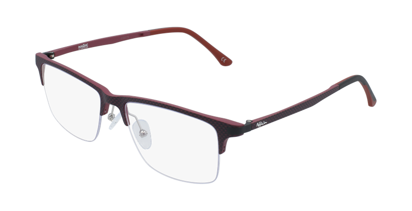 Óculos graduados homem MAGIC 56 BLUEBLOCK - BLOQUEIO LUZ AZUL vermelho - vue de 3/4