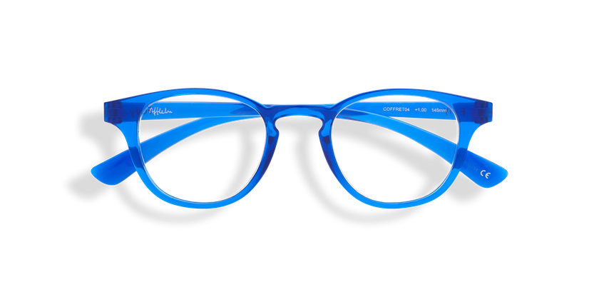 LUNETTES DE VUE COFFRET04 bleu - Vue de face