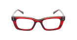 LUNETTES DE VUE femme CARACTERES FIL D'OR CREATIVE rouge - Vue de face