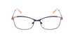 Óculos graduados senhora ELIA PU (TCHIN-TCHIN+1€) azul/rosa - Vista de frente