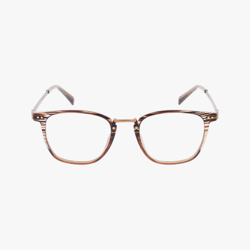 LUNETTES DE VUE homme DAMON marron/doré Vue de face