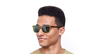 LUNETTES DE SOLEIL homme LEE écaille/jaune - vue de 3/4