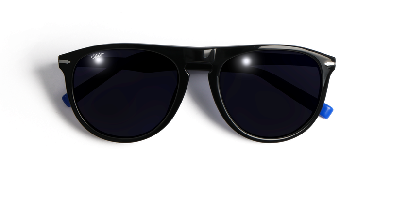 Óculos de sol homem LUIGI (Tchin-Tchin +1€) preto - Vista de frente