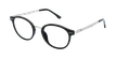 Óculos graduados senhora MAGIC 97 BK preto/prateado - vue de 3/4