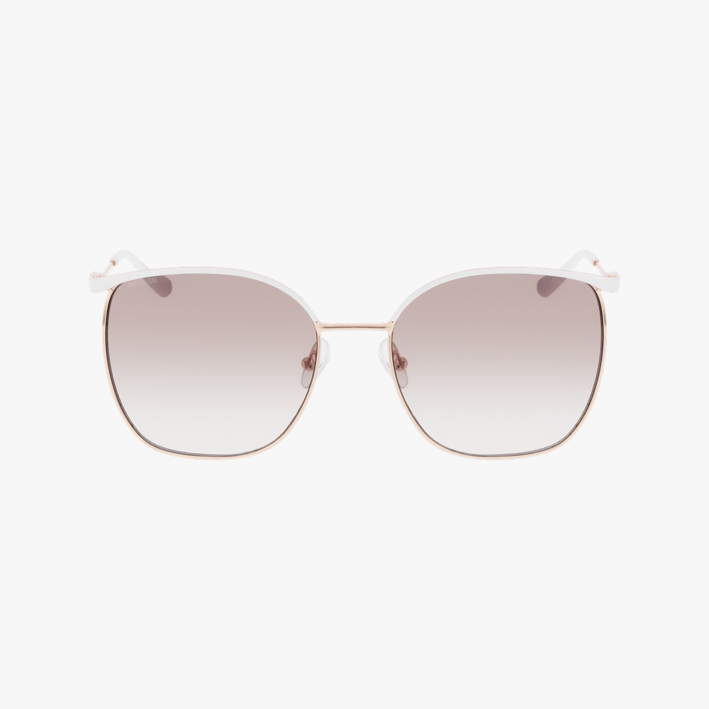 LUNETTES DE SOLEIL femme VIA doré/blanc - Vue de face