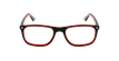 Óculos graduados criança REFORM TEENAGER (J3BKRD) preto/vermelho - Vista de frente
