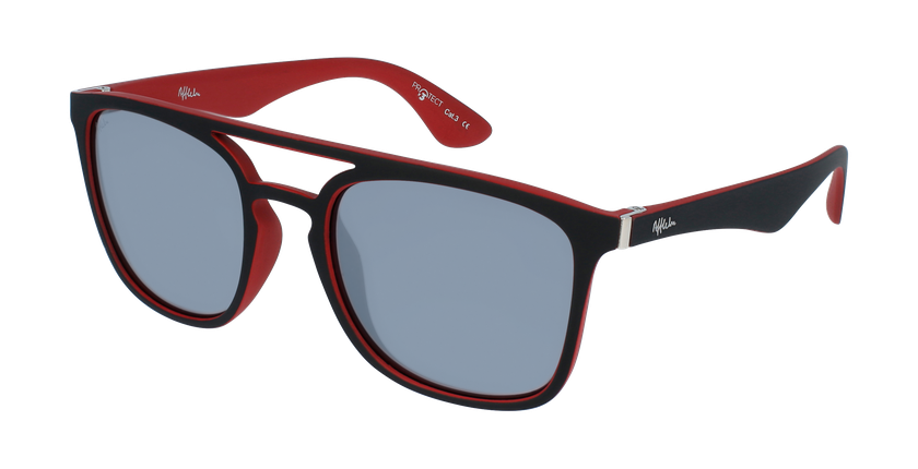 LUNETTES DE SOLEIL OSTUNI POLARIZED noir/rouge - Vue de face
