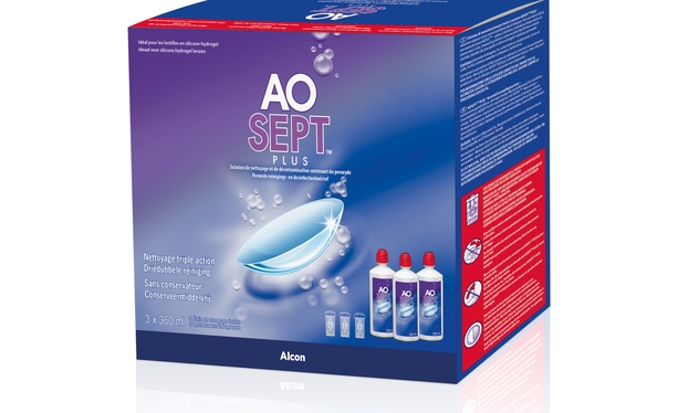 Aosept Plus 3x360 ml - Vue de face